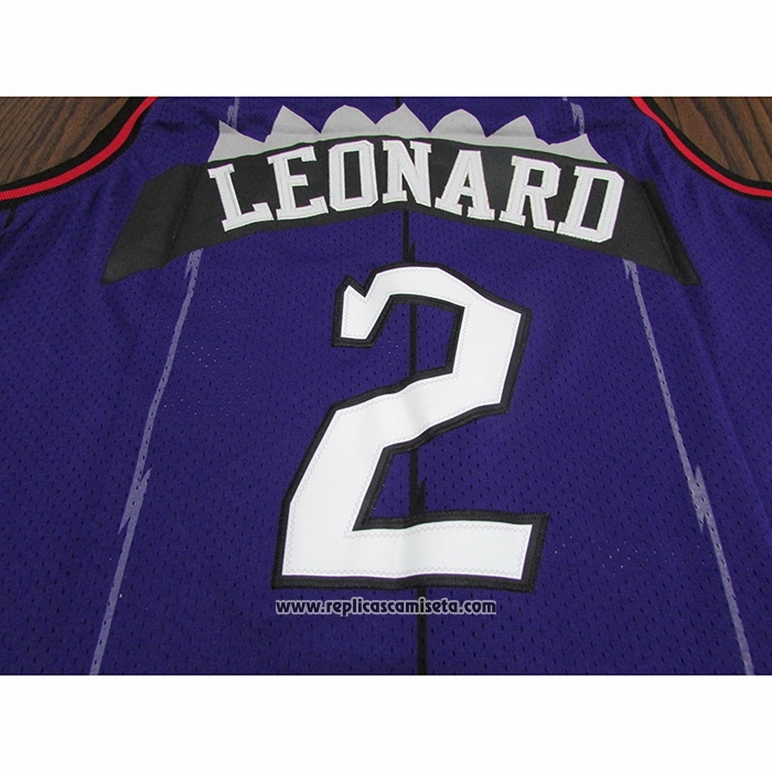 Camiseta Toronto Raptors Kawhi Leonard #2 Retro Violeta